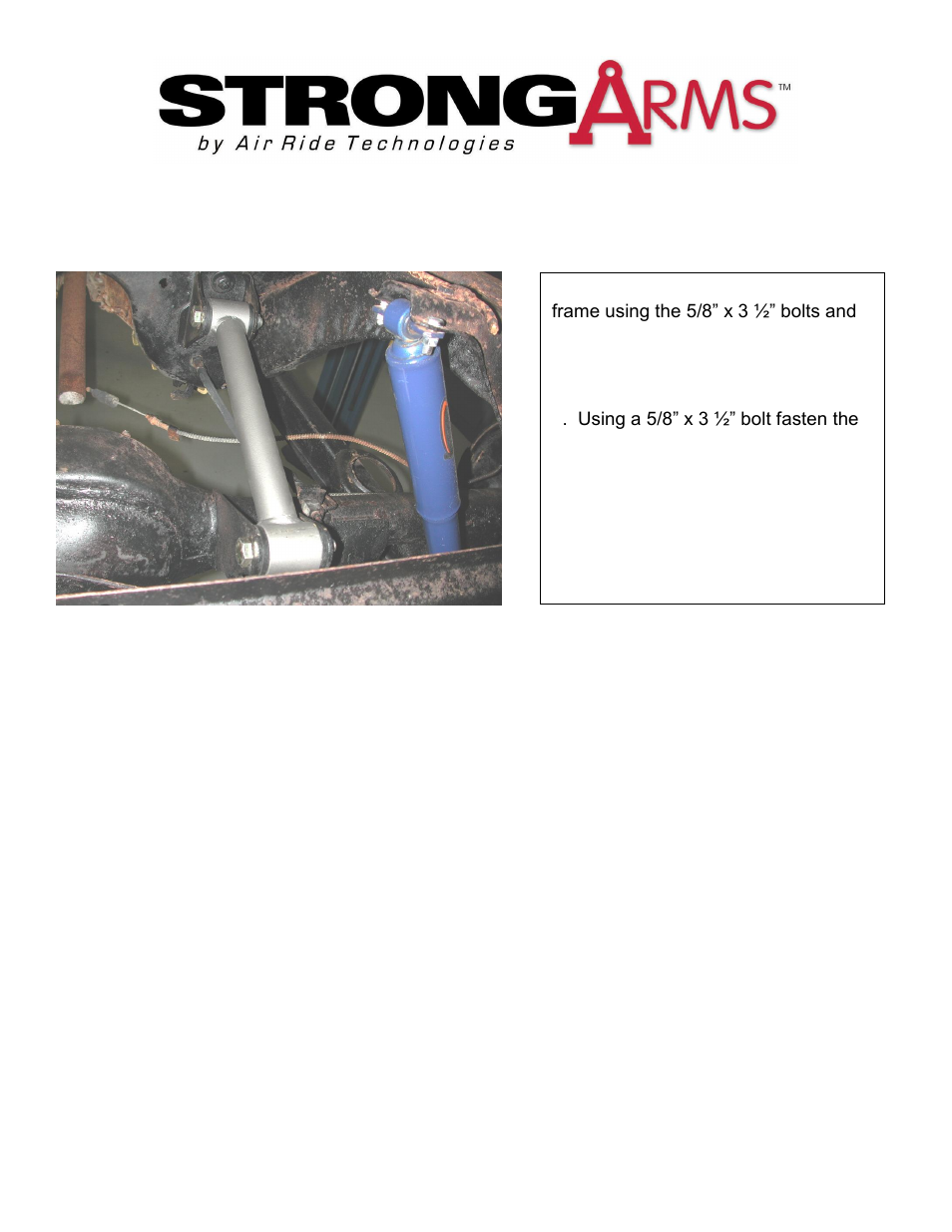 Installation instructions | Ridetech 11066698 User Manual | Page 2 / 2