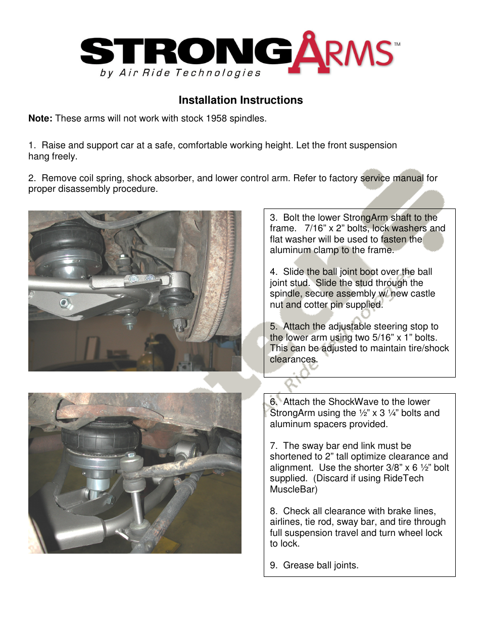 Ridetech 11052899 User Manual | Page 2 / 3