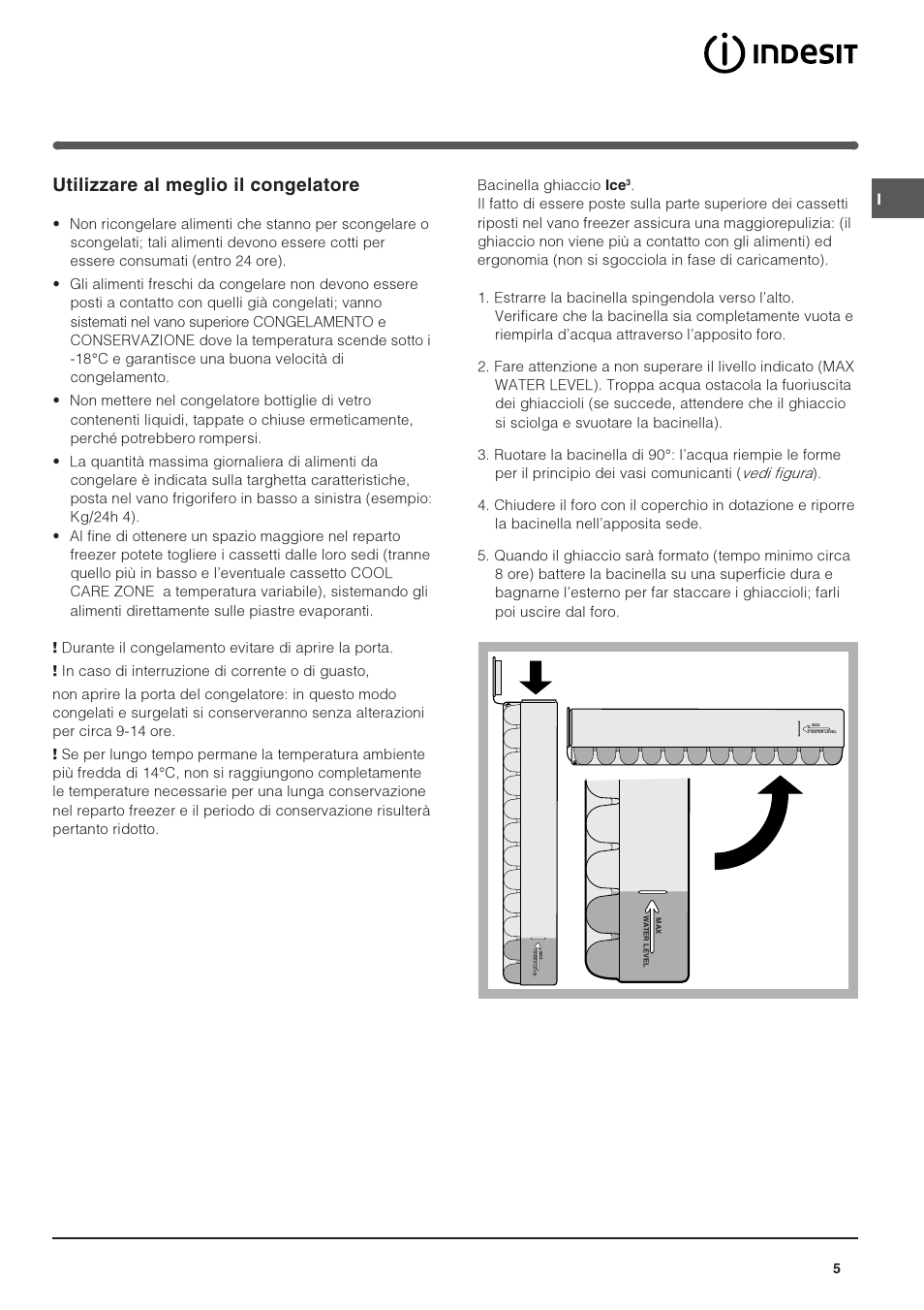 Utilizzare al meglio il congelatore | Indesit BAAAN 10 User Manual | Page 5 / 64