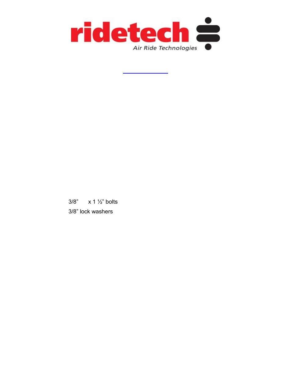 Ridetech 11013699 User Manual | 3 pages