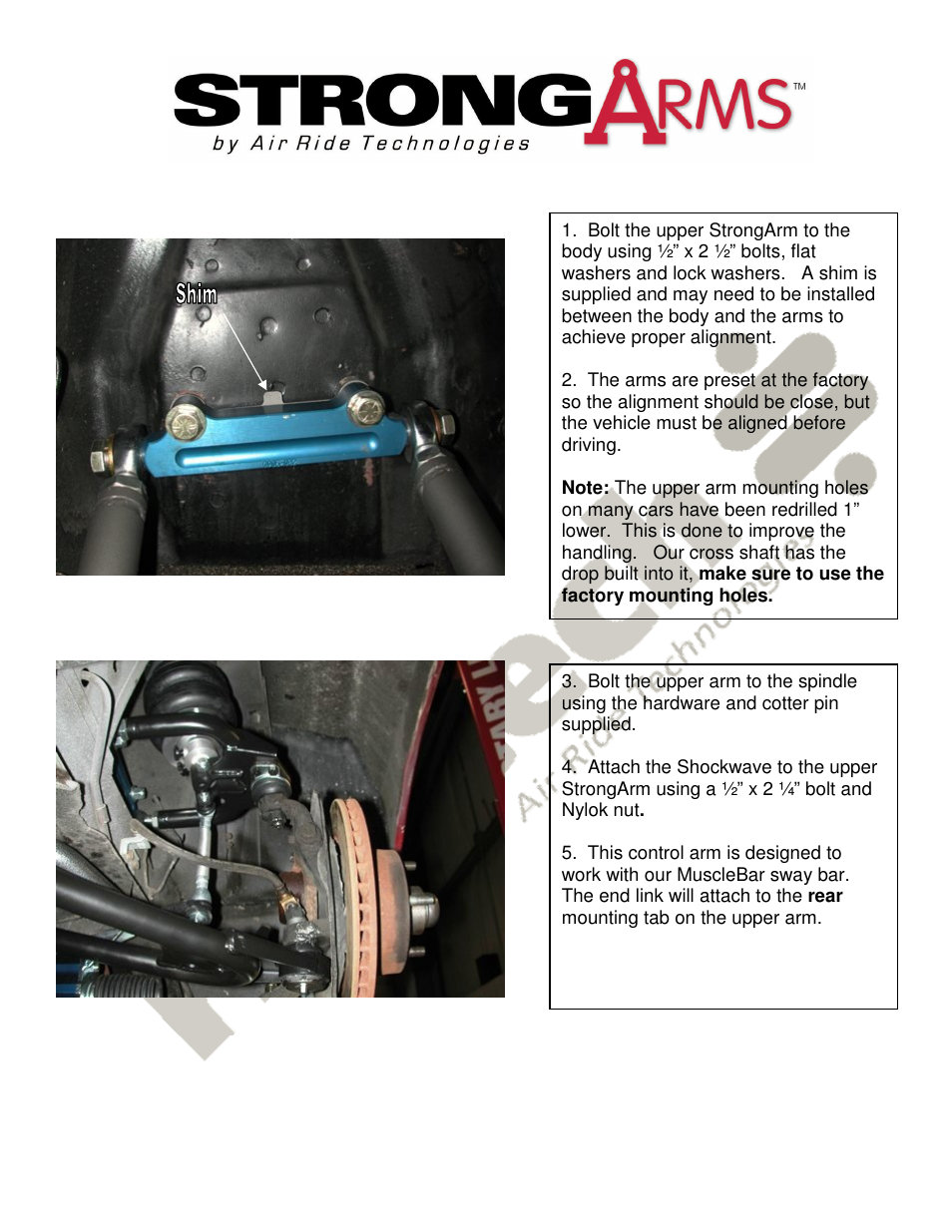 Ridetech 12100109 User Manual | Page 10 / 21