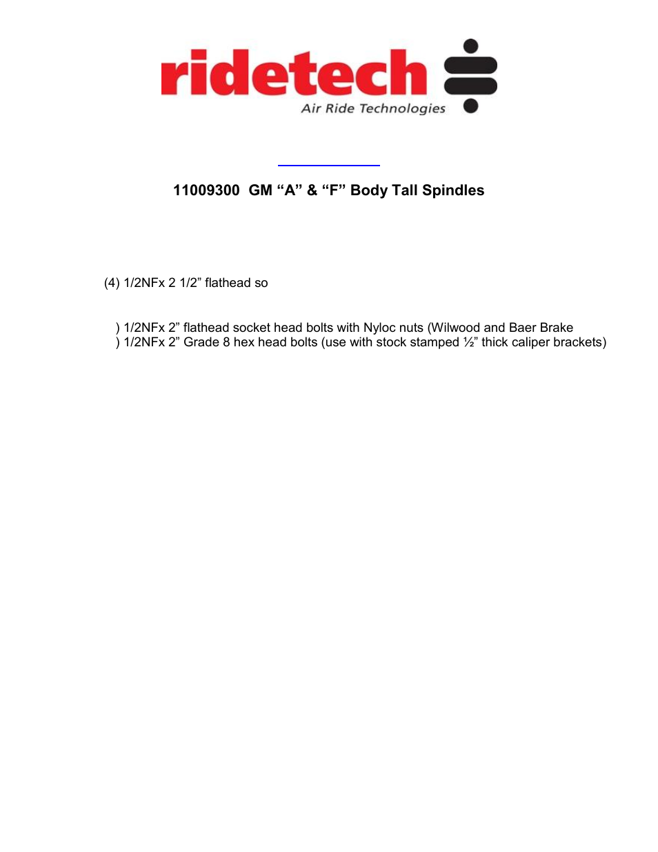 Ridetech 11260109 User Manual | Page 13 / 25