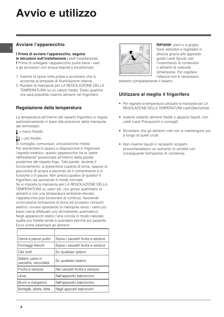 Avvio e utilizzo | Indesit BAAAN 12 User Manual | Page 4 / 72