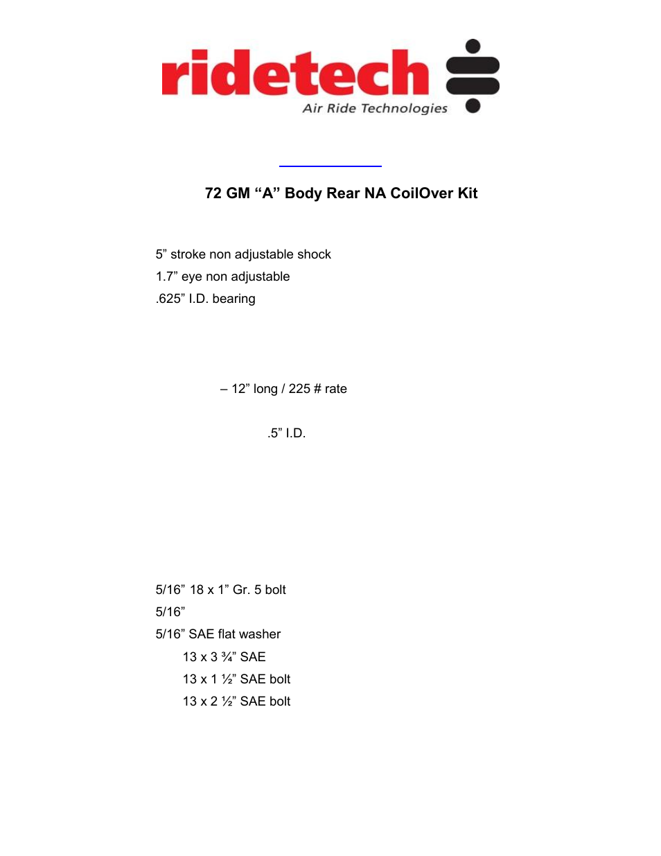 Ridetech 11230109 User Manual | Page 16 / 23