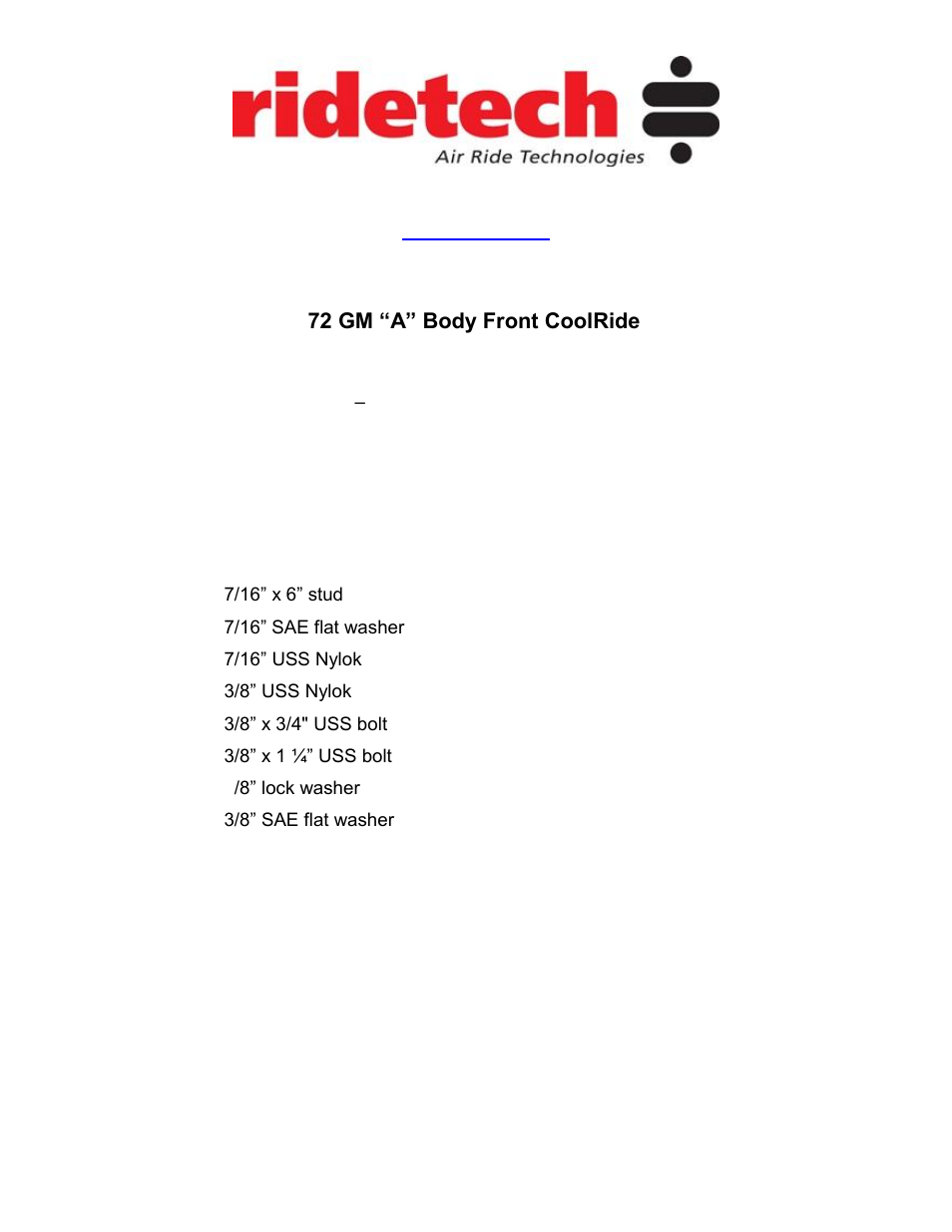 Ridetech 11220199 User Manual | Page 2 / 16