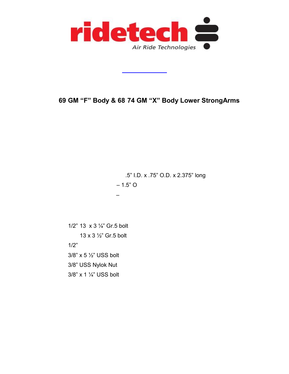 Ridetech 11160109 User Manual | Page 5 / 25