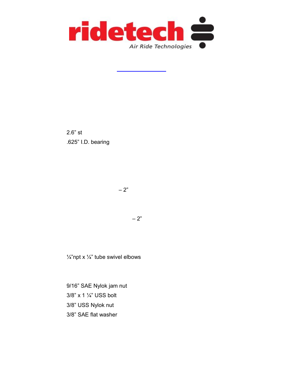 Ridetech 11030199 User Manual | Page 2 / 18