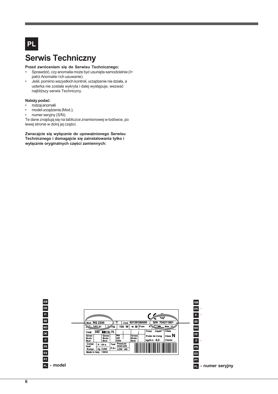 Indesit UIAA 12 F User Manual | Page 6 / 48