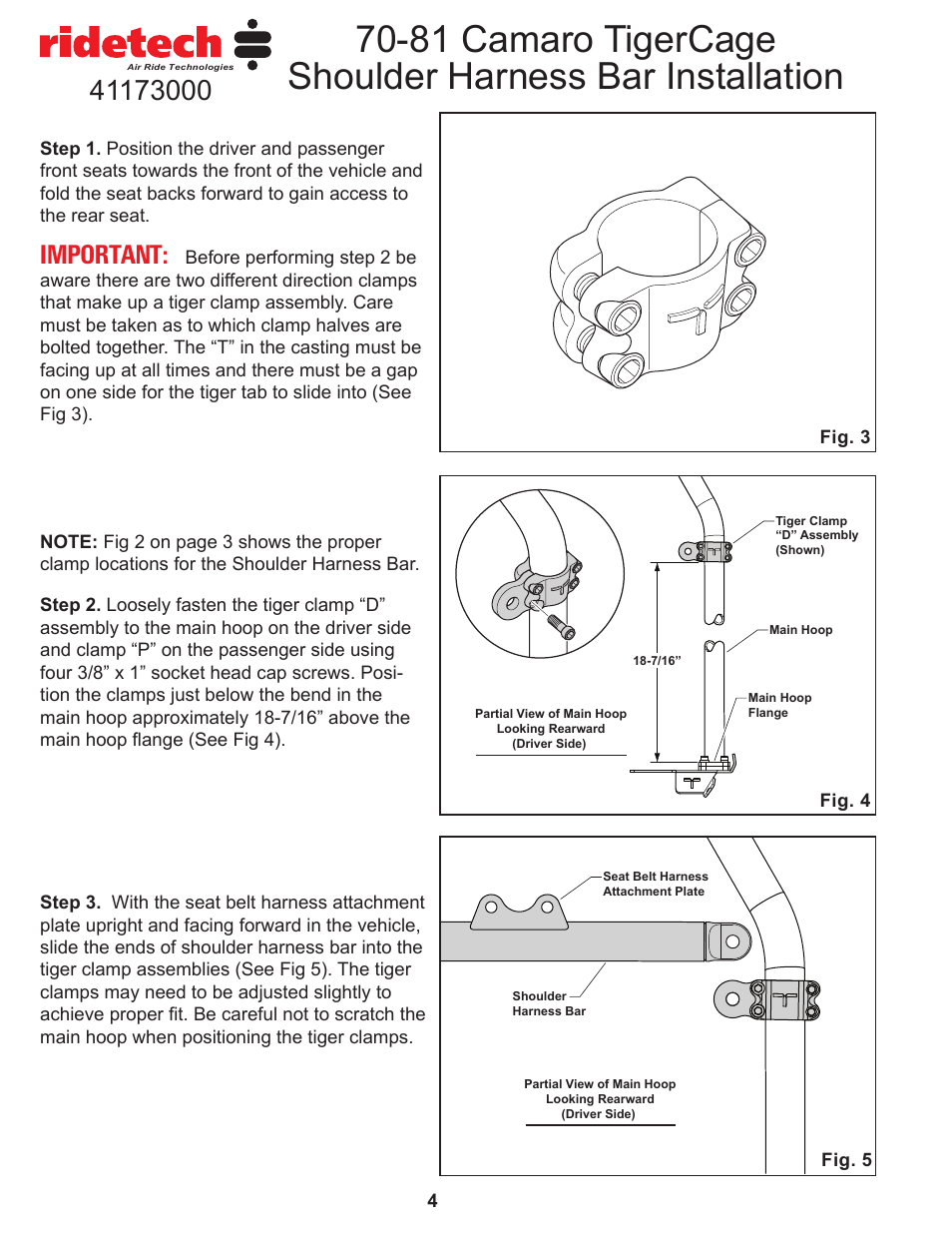 Important | Ridetech 41183000 User Manual | Page 5 / 9