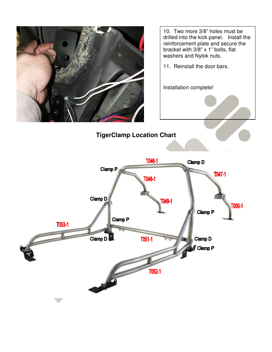 Tigerclamp location chart | Ridetech 41162000 User Manual | Page 4 / 4