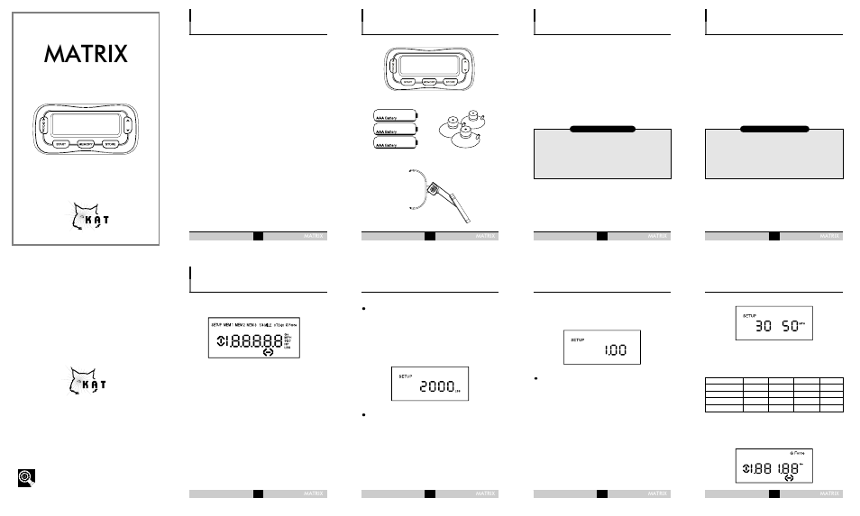 Rocky Mountain Radar KAT-MATRIX User Manual | 2 pages