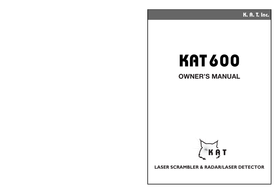 Rocky Mountain Radar KAT600 User Manual | 8 pages