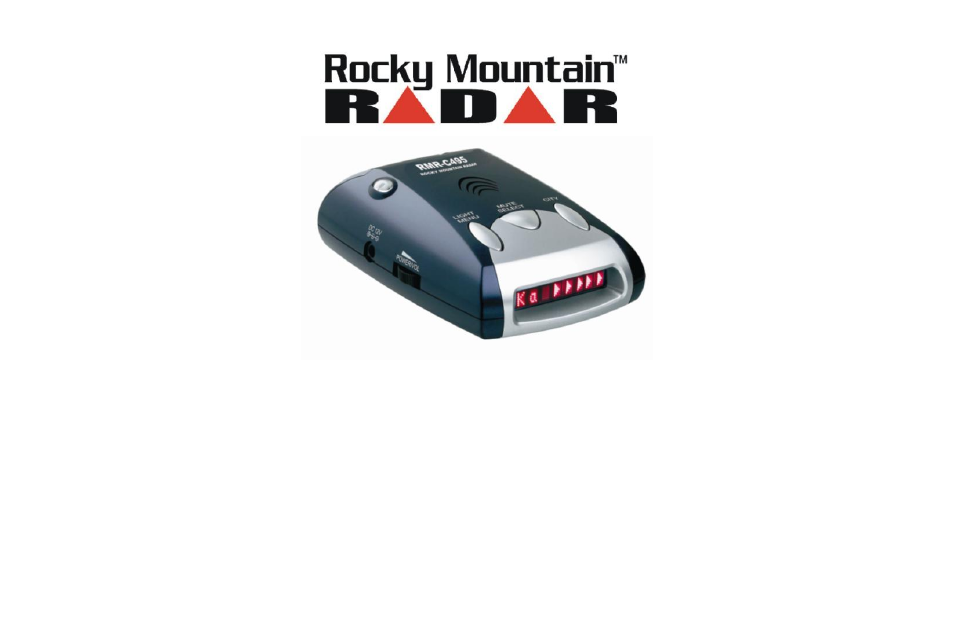 Rocky Mountain Radar RMR-C495 User Manual | 12 pages
