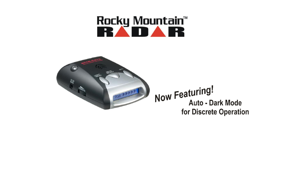 Rocky Mountain Radar RMR-C475 User Manual | 12 pages