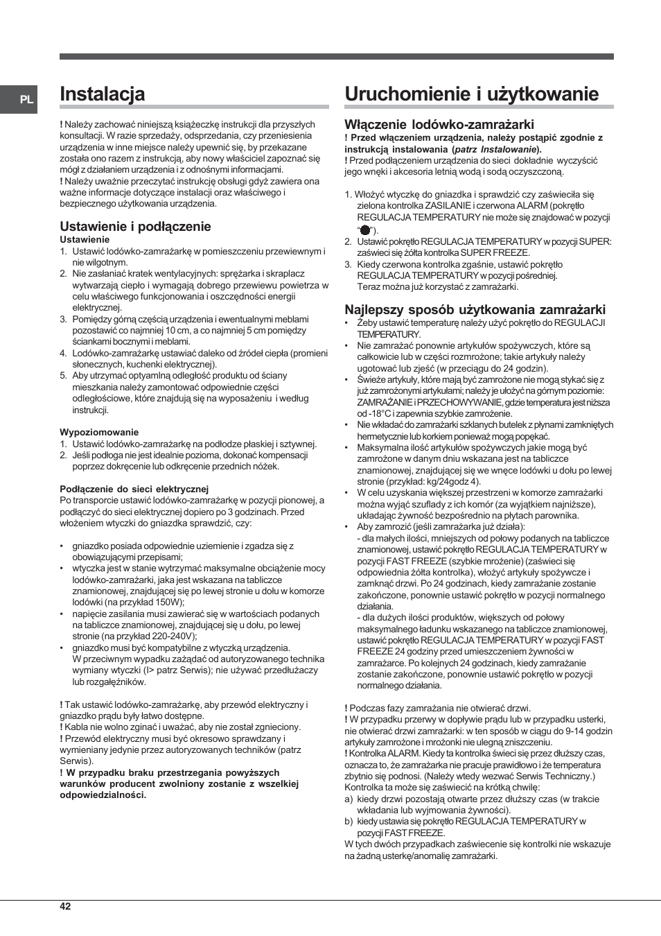 Indesit TZAA 1 User Manual | Page 42 / 52