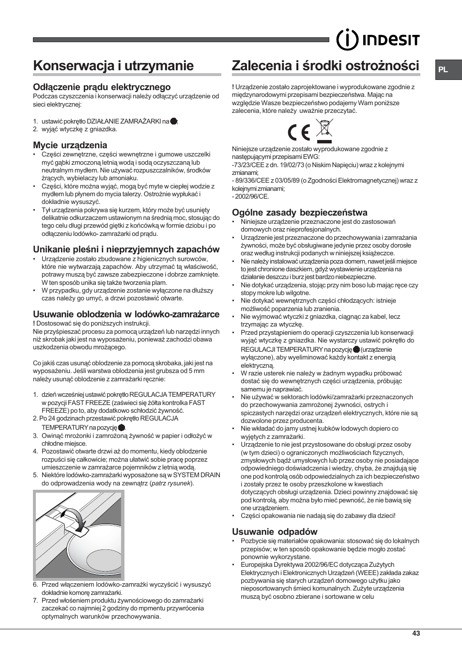 Indesit TZAA 1 User Manual | Page 43 / 52