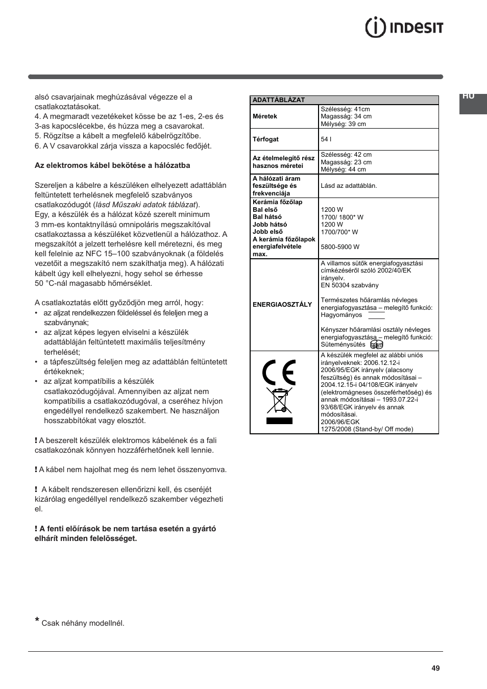 Indesit KN3C76A User Manual | Page 49 / 60