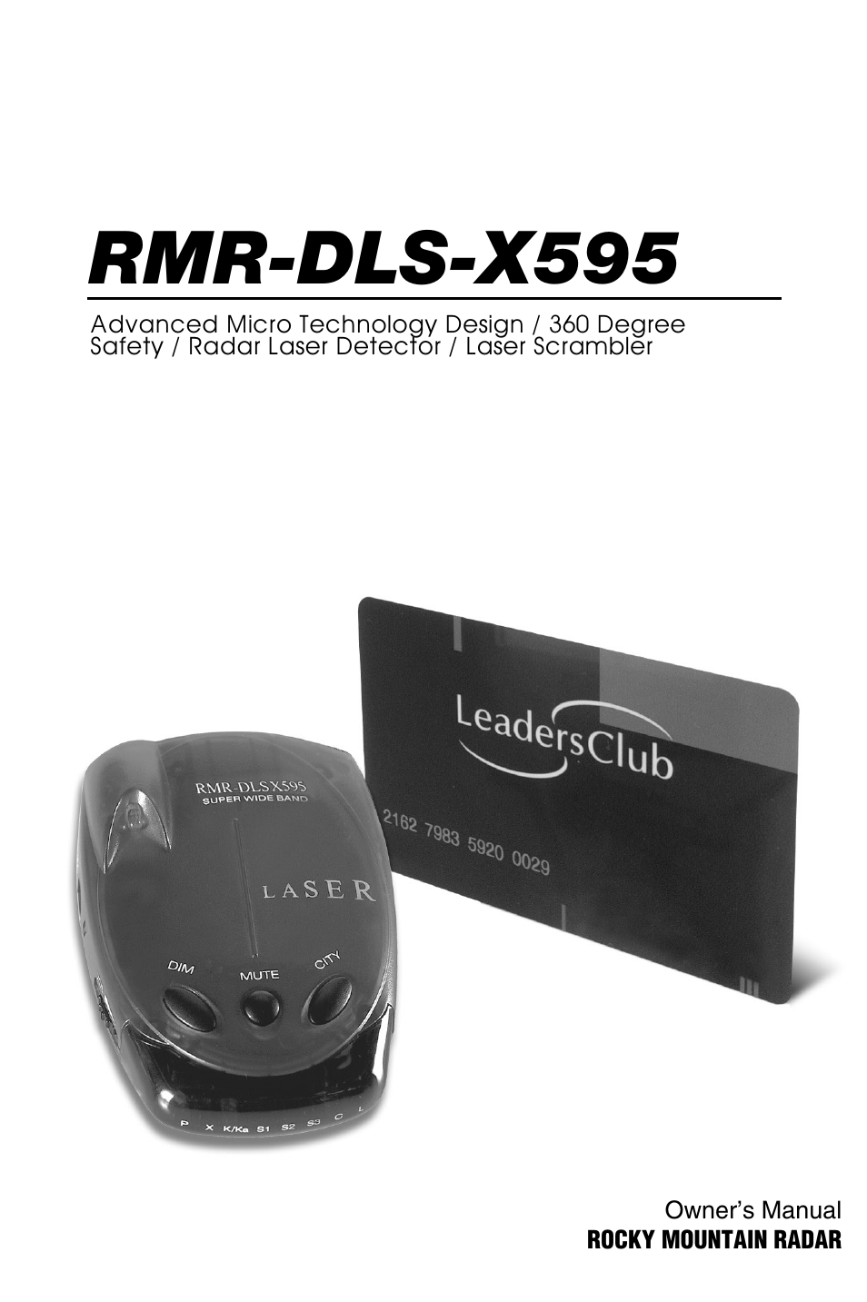 Rocky Mountain Radar RMR-DLSX595 User Manual | 20 pages