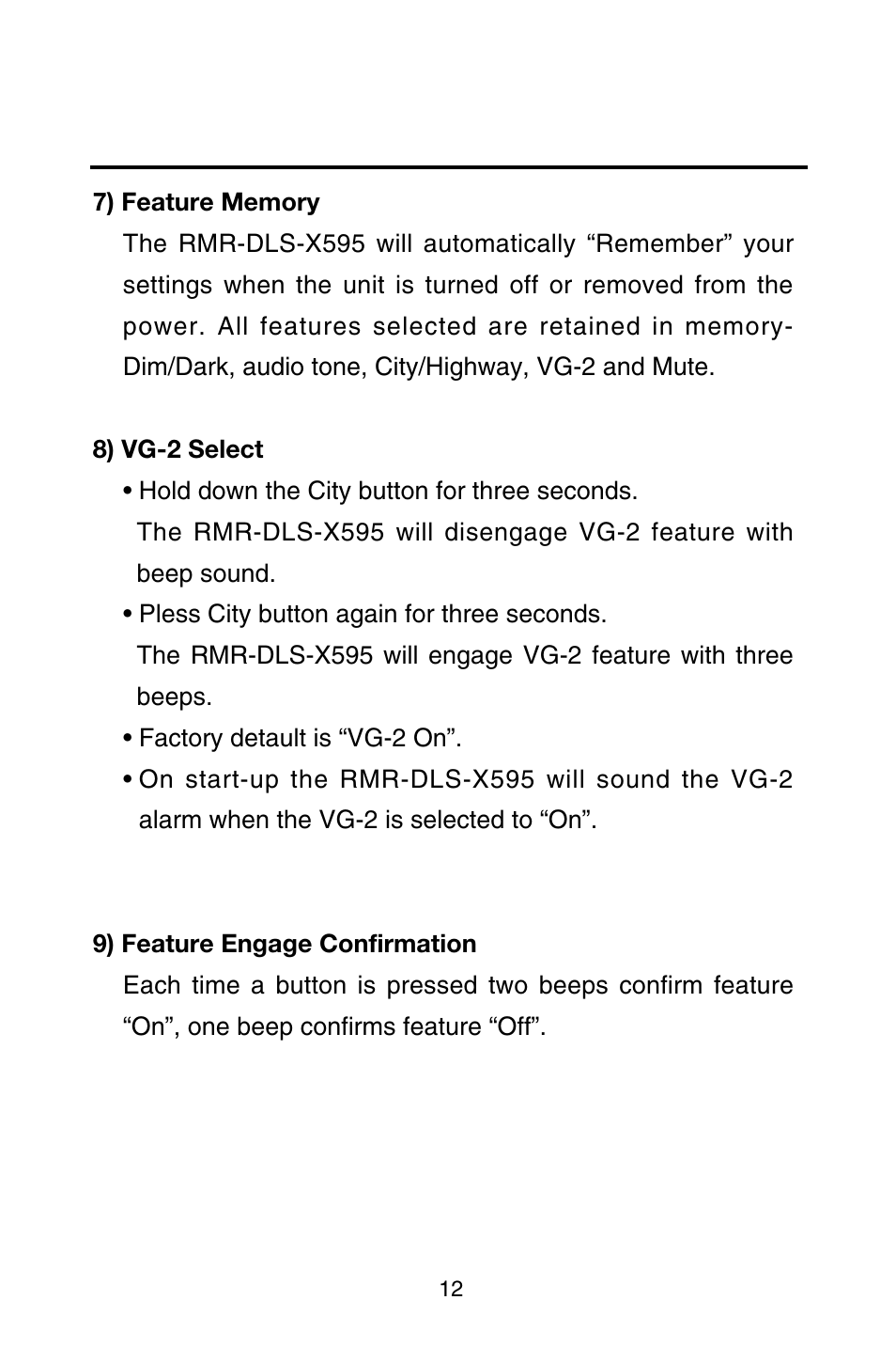 Rocky Mountain Radar RMR-DLSX595 User Manual | Page 13 / 20