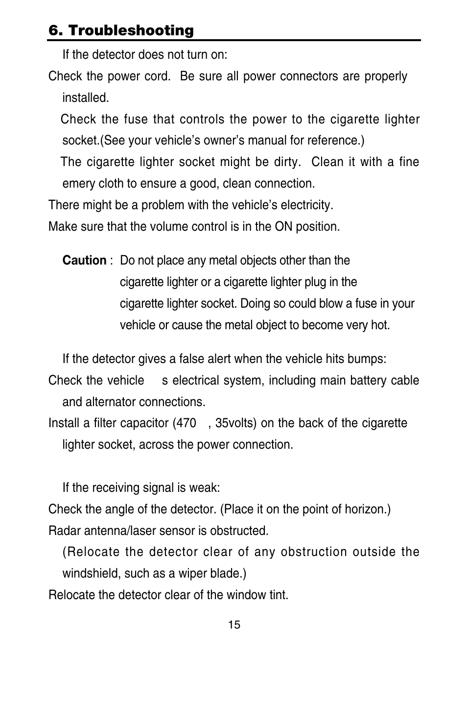 Rocky Mountain Radar RMR-DLSX595 User Manual | Page 16 / 20