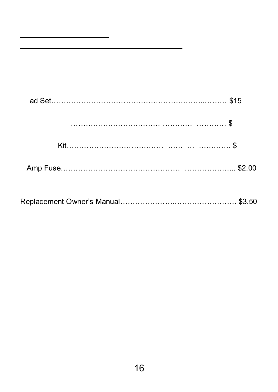 Accessories | Rocky Mountain Radar Мото-Raptor User Manual | Page 16 / 20