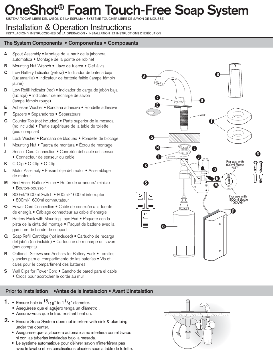 Rubbermaid FG402363 User Manual | 2 pages