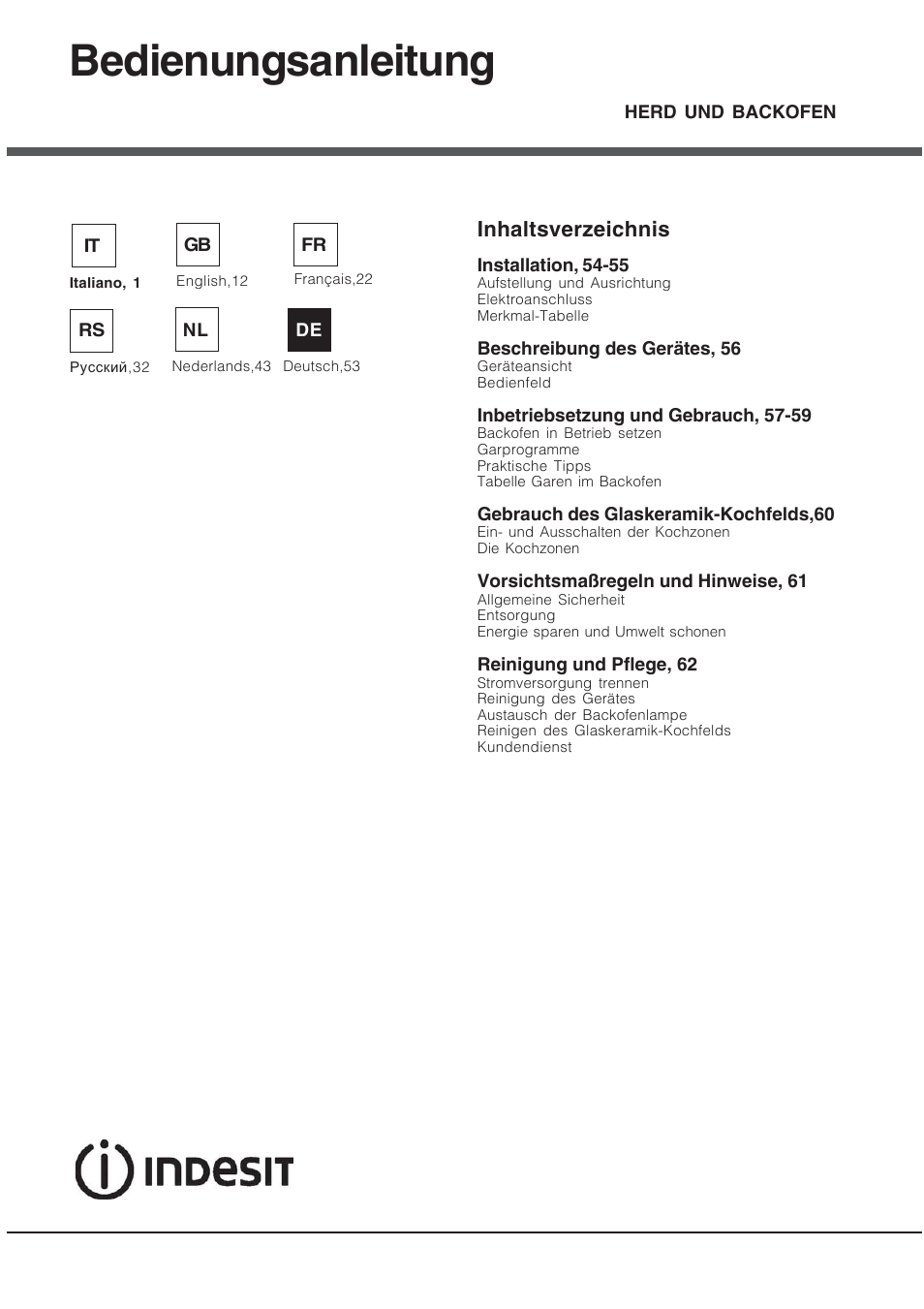Indesit KN6C61A User Manual | Page 53 / 64