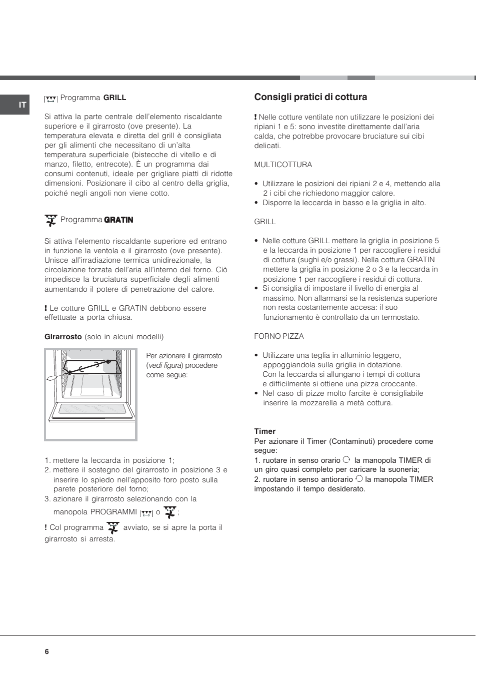 Consigli pratici di cottura | Indesit KN6C61A User Manual | Page 6 / 64