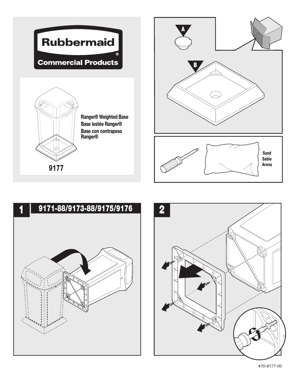 Rubbermaid 9177 User Manual | 2 pages