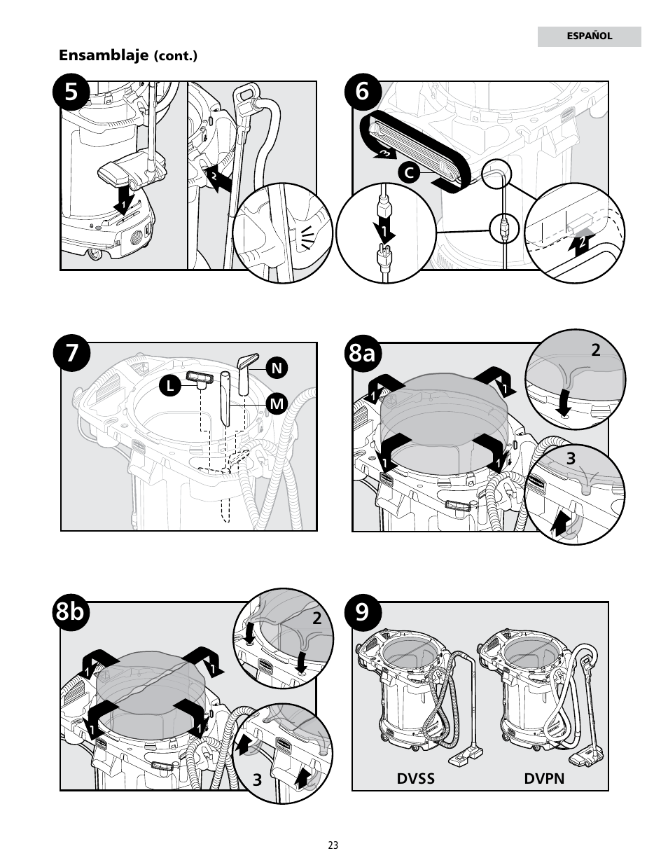 Rubbermaid 9VDVRC44 User Manual | Page 23 / 44