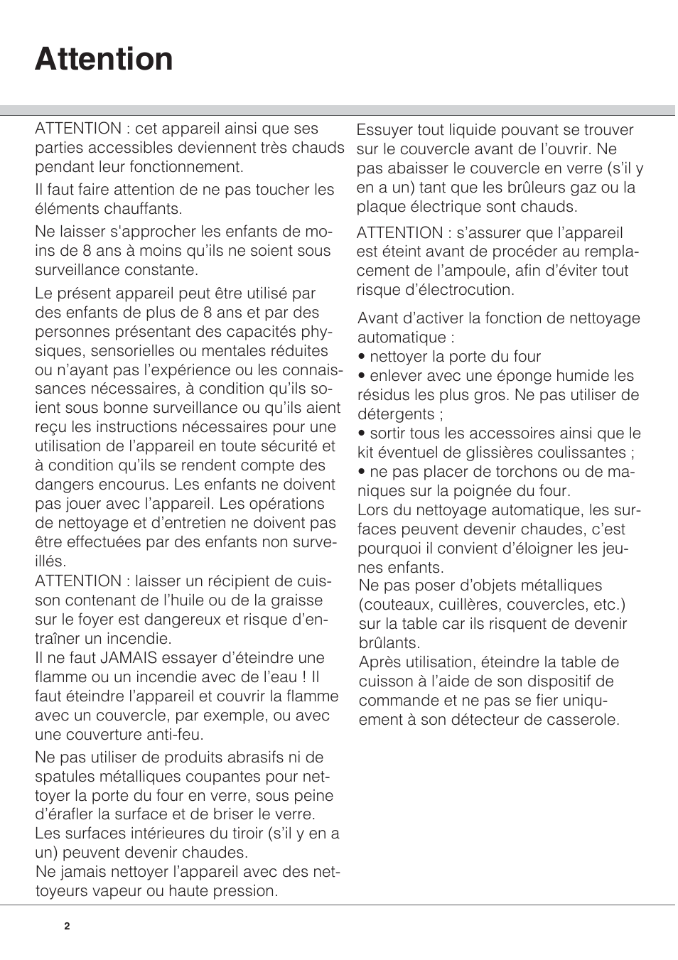 Attention | Indesit KN6I66X User Manual | Page 2 / 60
