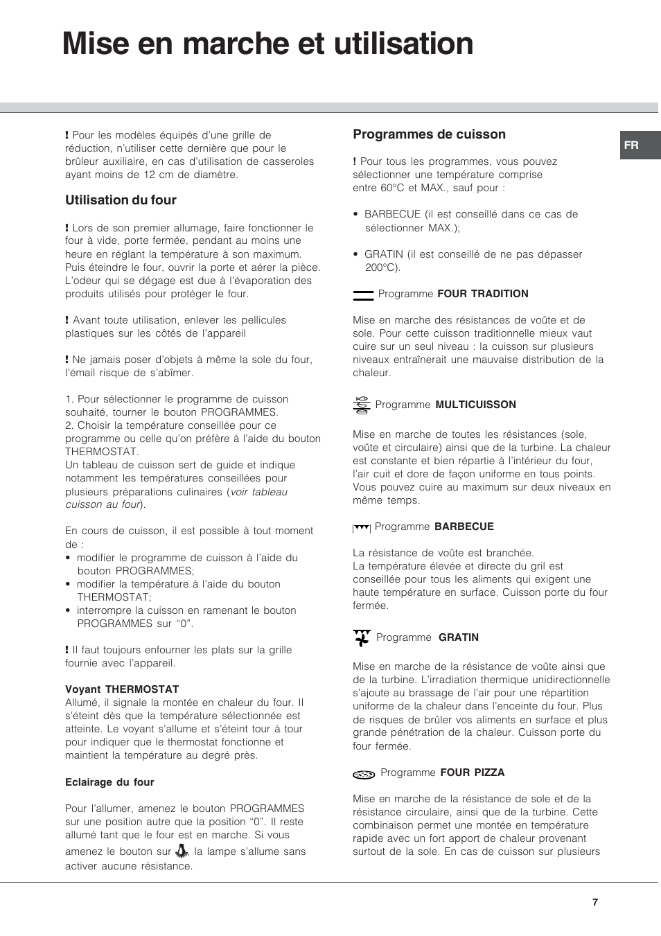 Mise en marche et utilisation | Indesit KN6I66X User Manual | Page 7 / 60
