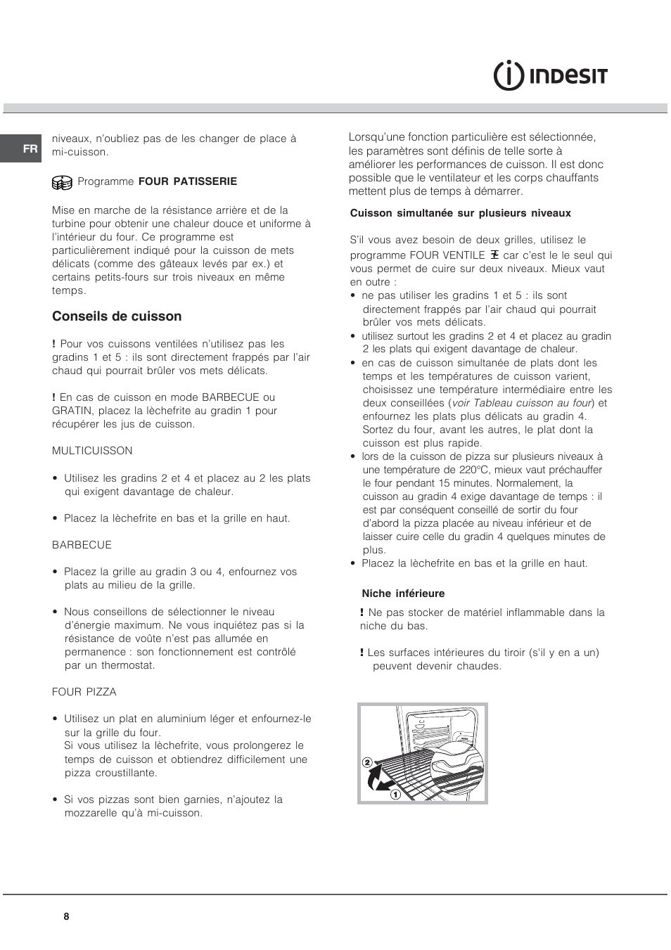 Conseils de cuisson | Indesit KN6I66X User Manual | Page 8 / 60