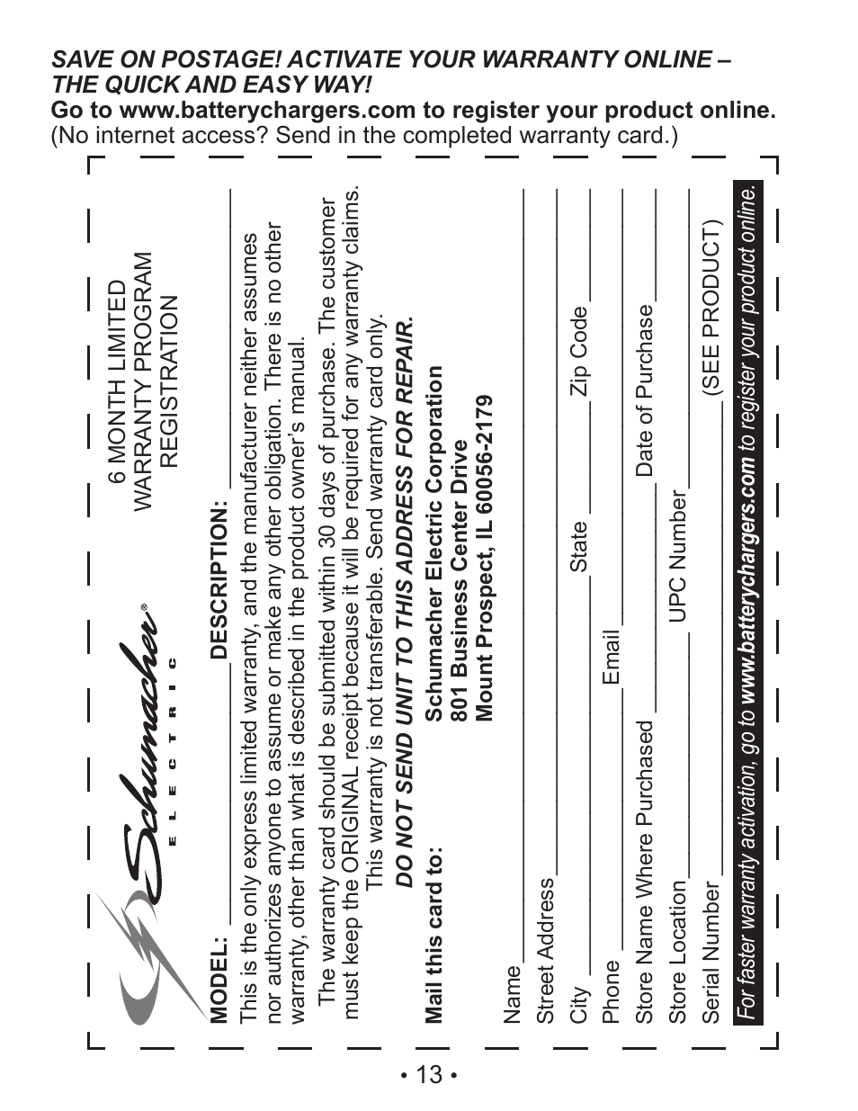 Schumacher TB4 User Manual | Page 13 / 24