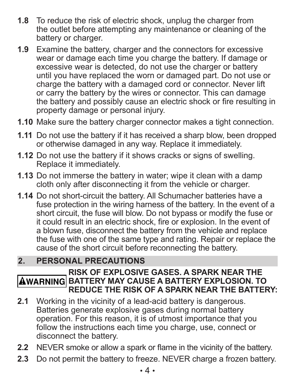 Schumacher TB4 User Manual | Page 4 / 24