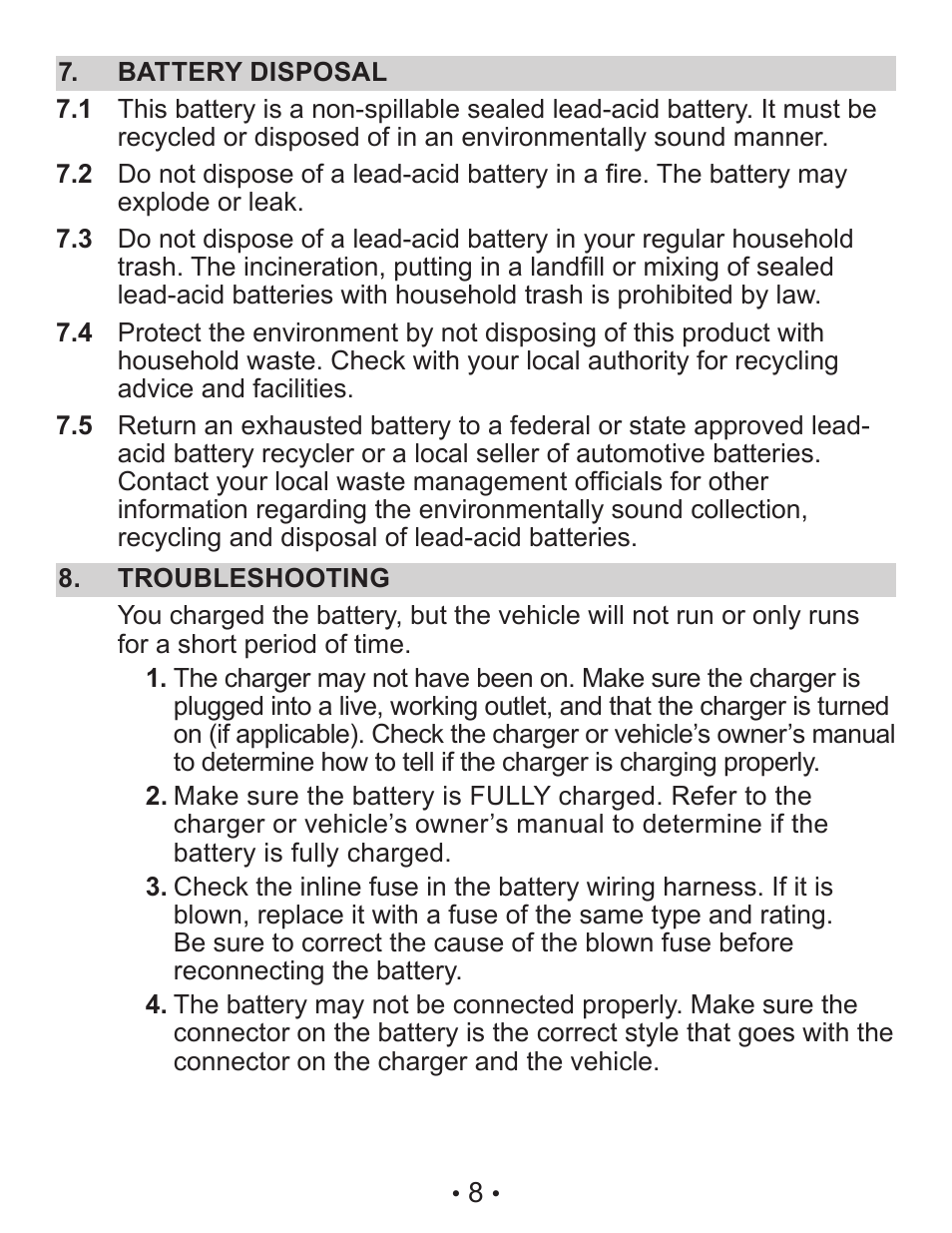 Schumacher TB4 User Manual | Page 8 / 24