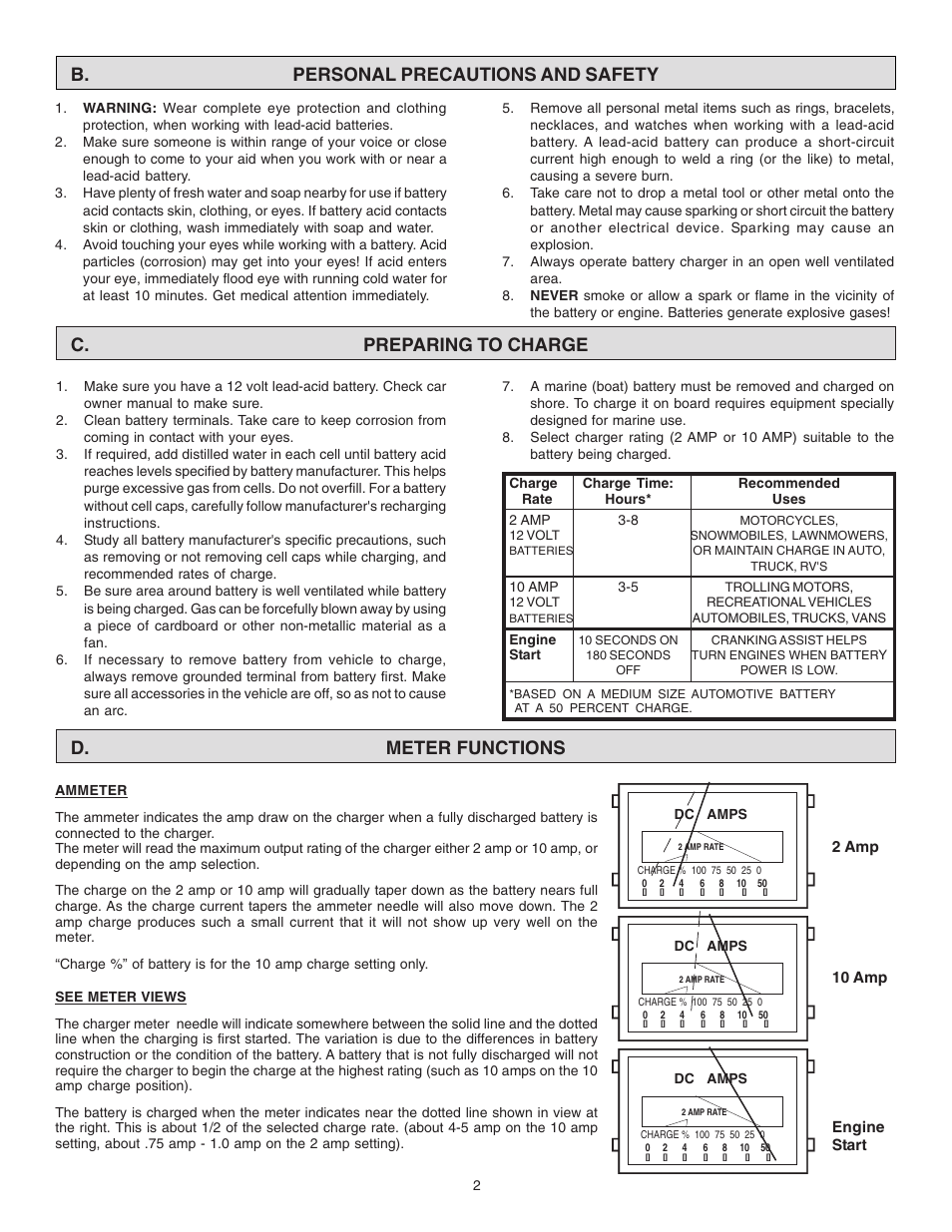 Schumacher 1050-PE User Manual | Page 2 / 8