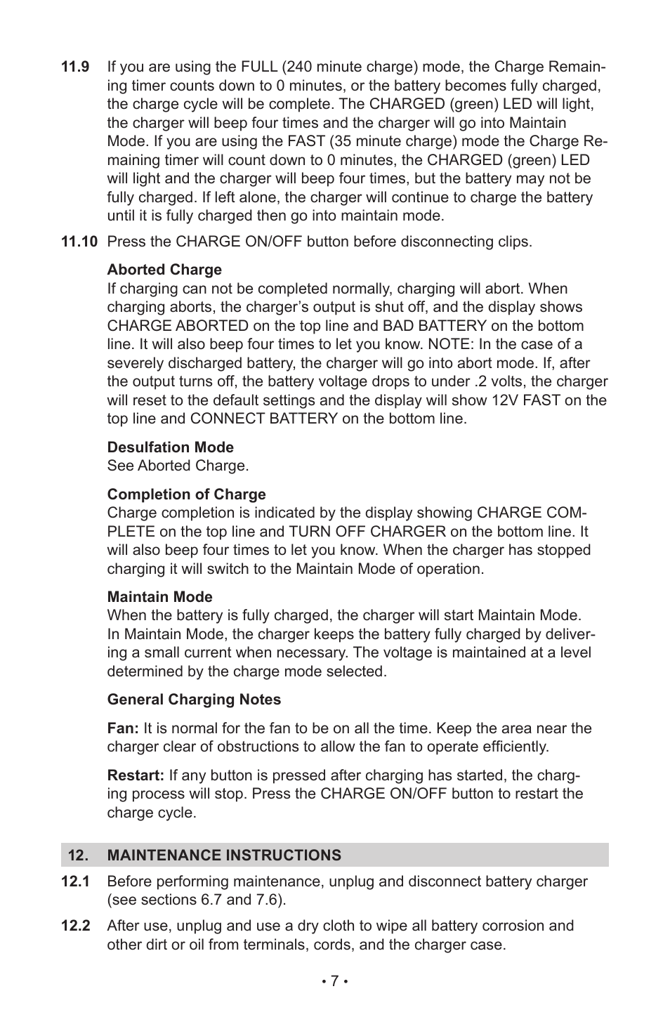 Schumacher NC-800A User Manual | Page 11 / 40