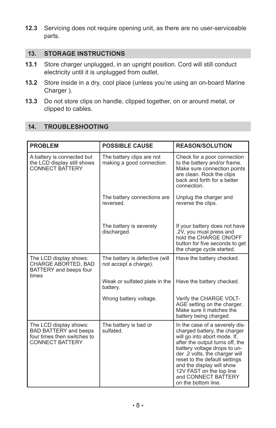 Schumacher NC-800A User Manual | Page 12 / 40