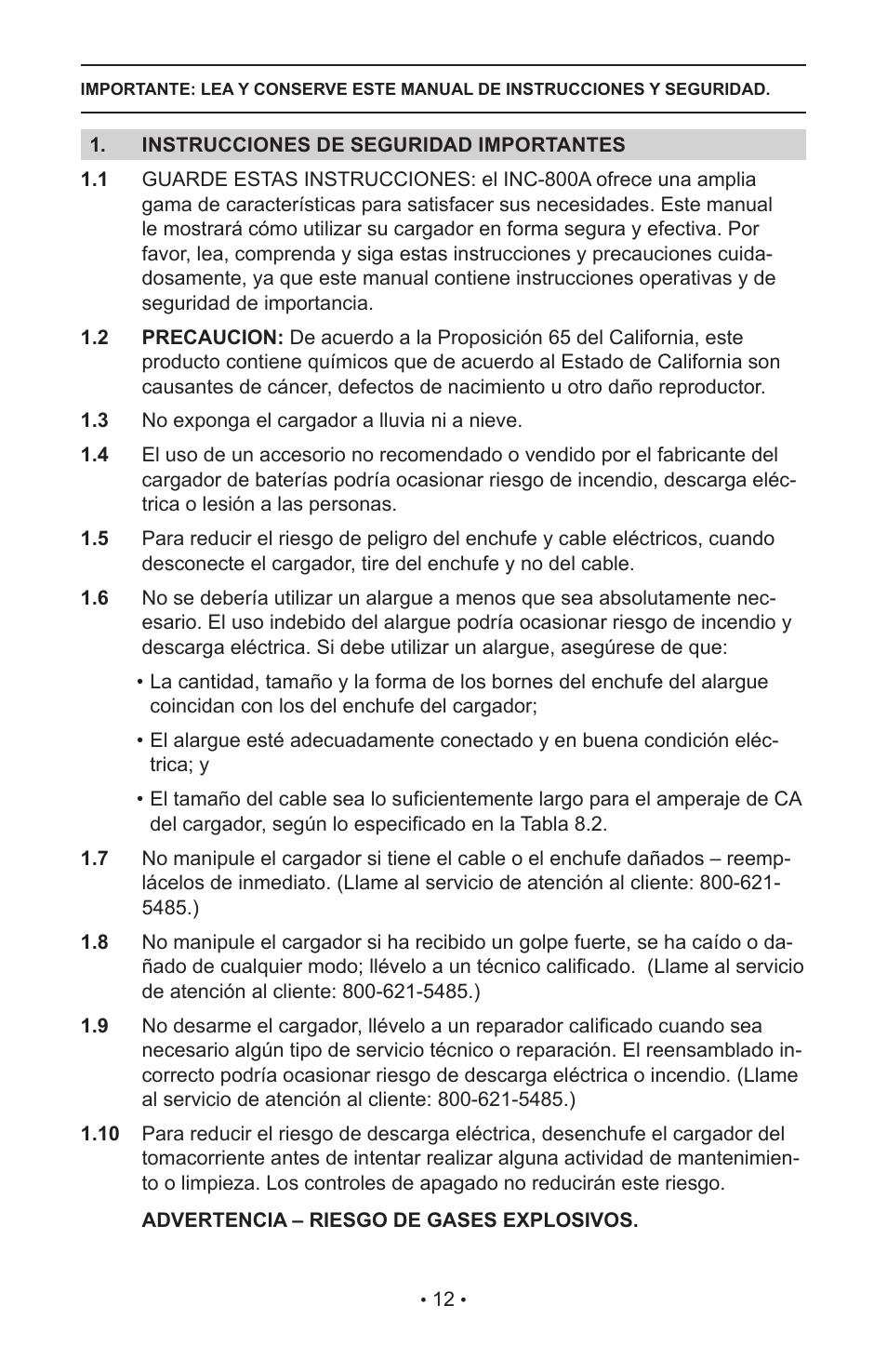 Schumacher NC-800A User Manual | Page 16 / 40
