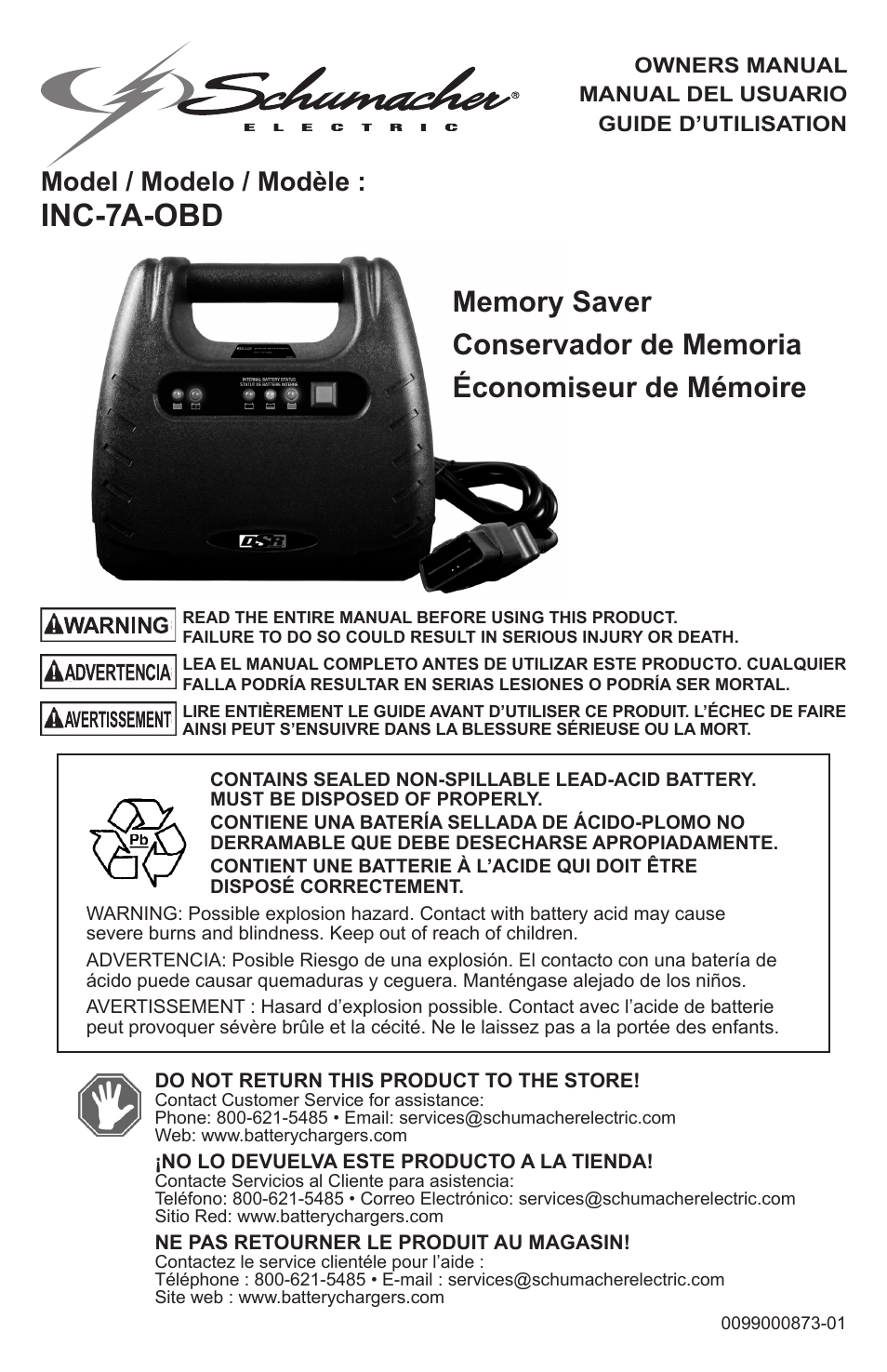 Schumacher INC-7A-OBD User Manual | 24 pages