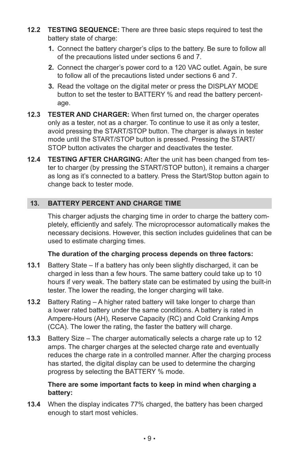 Schumacher INC-812A User Manual | Page 13 / 44