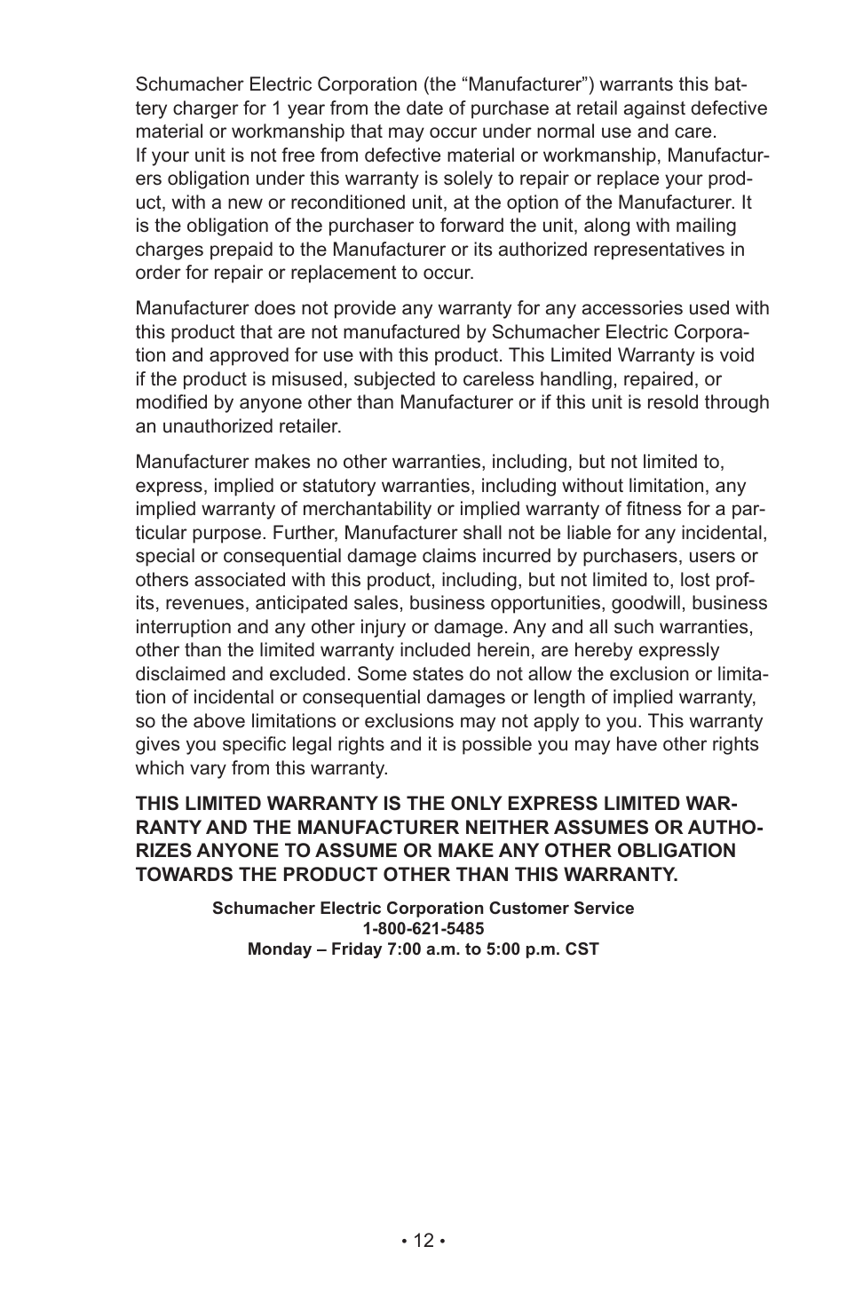 Schumacher INC-812A User Manual | Page 16 / 44