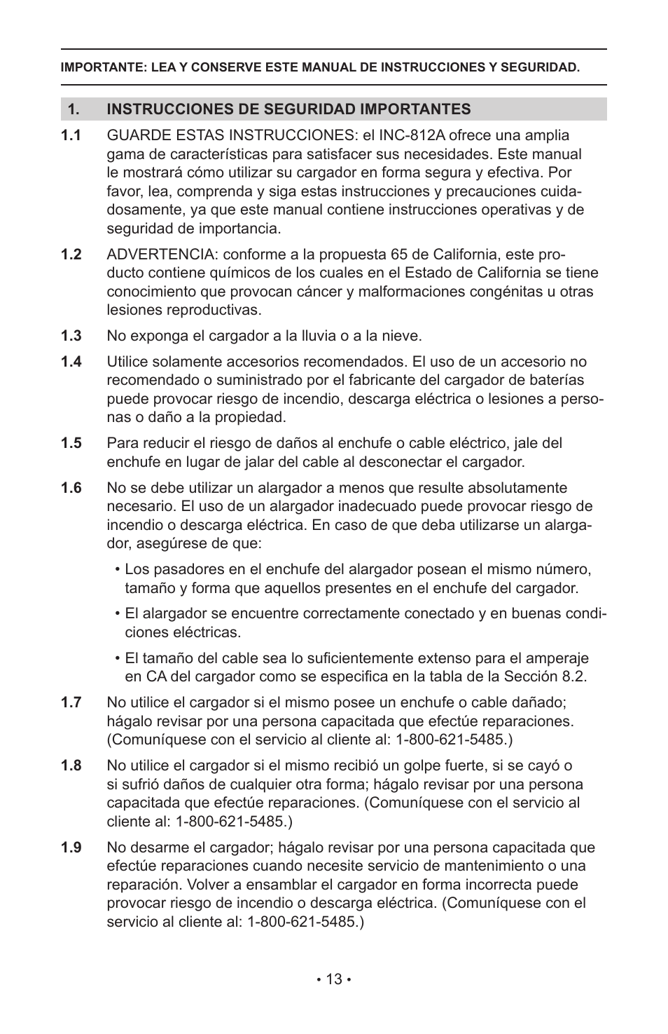 Schumacher INC-812A User Manual | Page 17 / 44