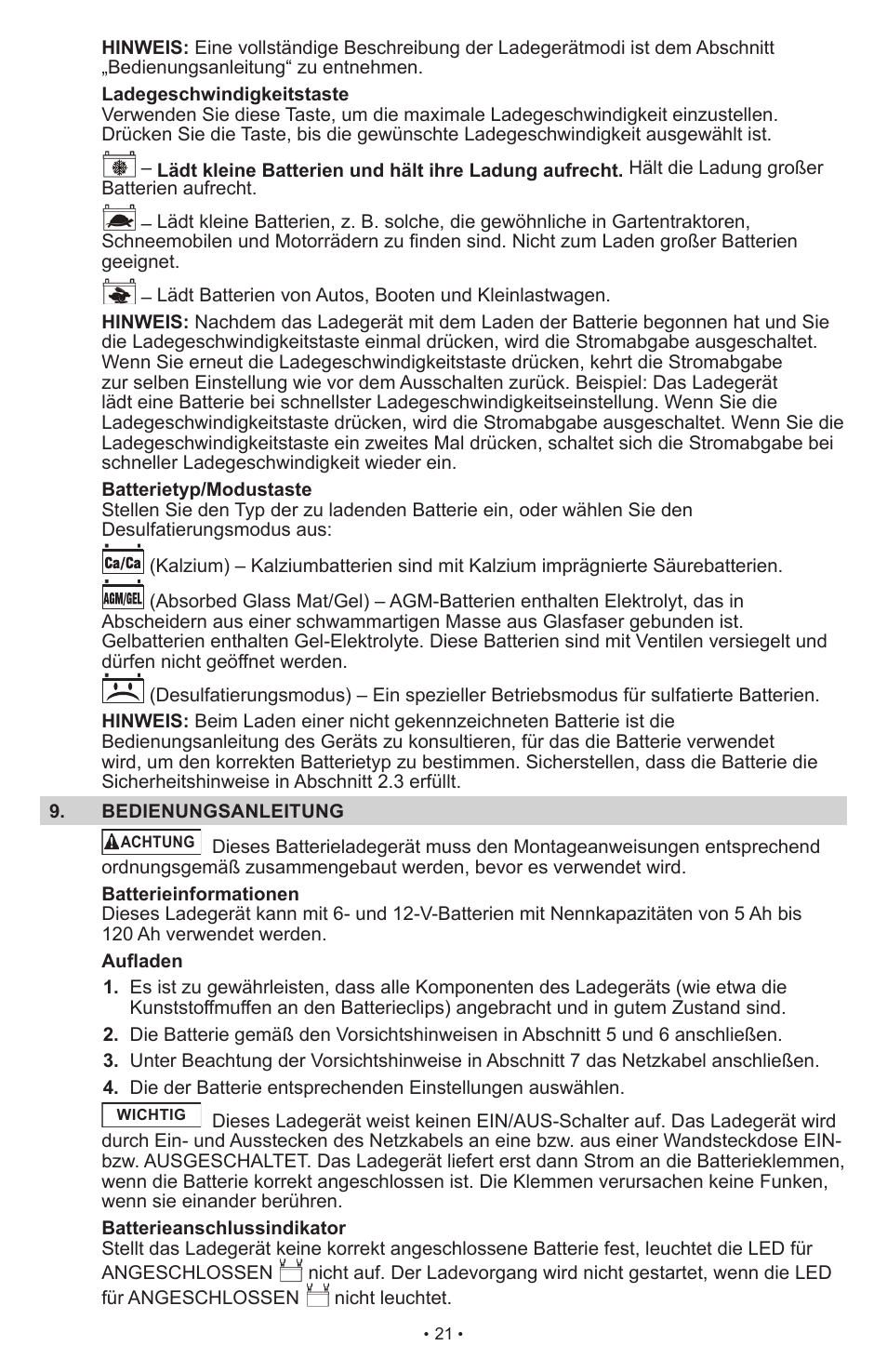 Schumacher SCI10 User Manual | Page 21 / 87
