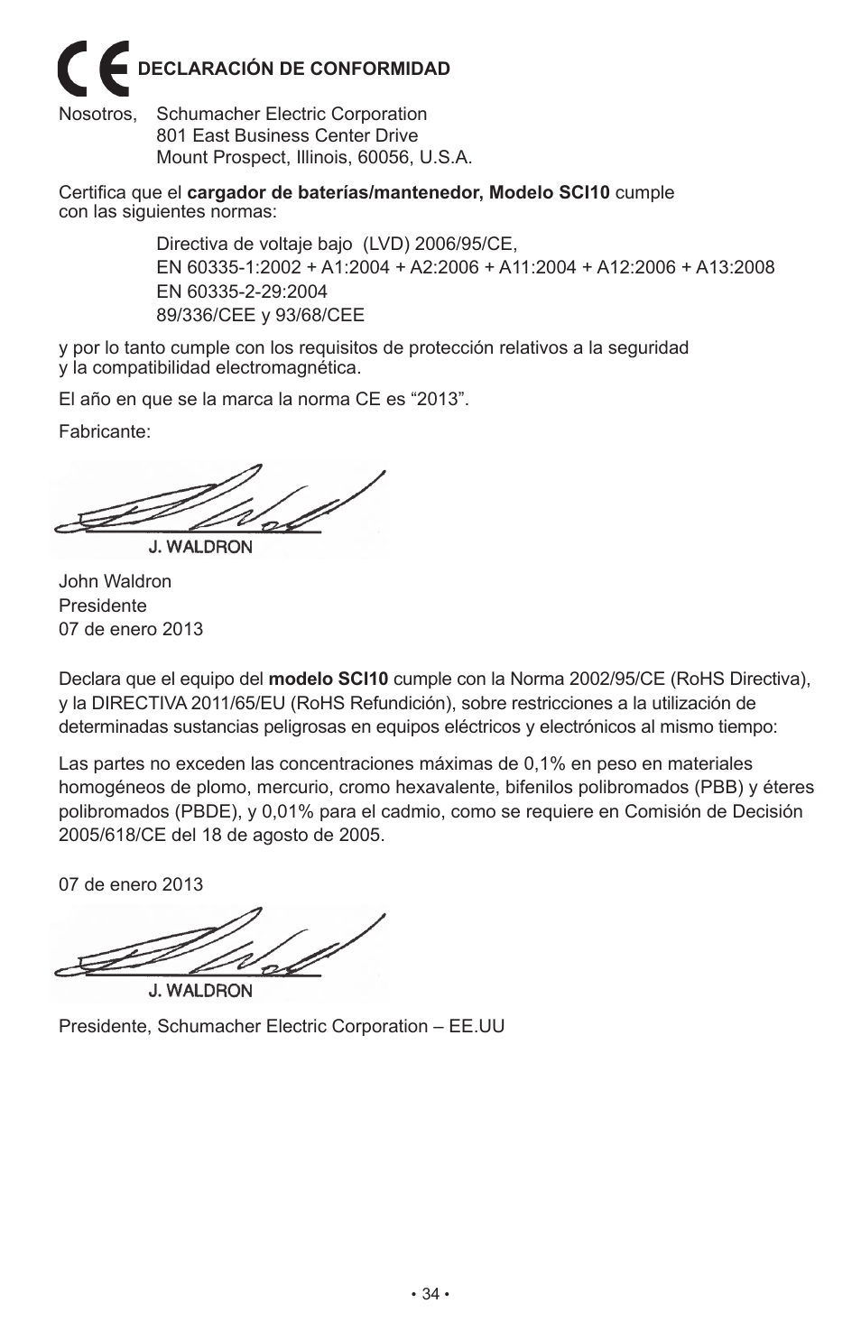 Schumacher SCI10 User Manual | Page 34 / 87