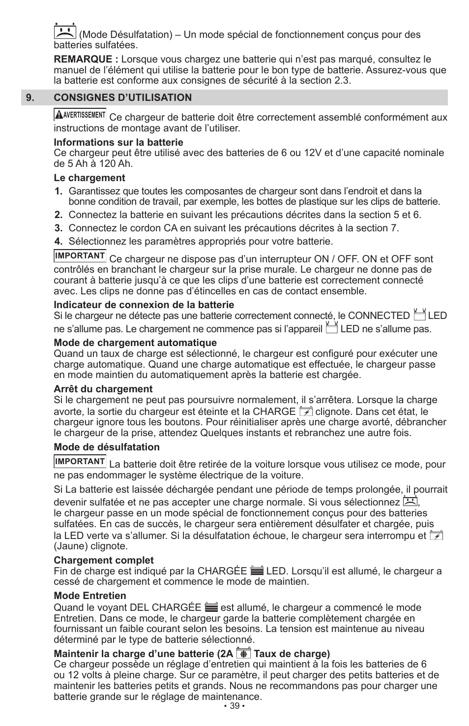 Schumacher SCI10 User Manual | Page 39 / 87