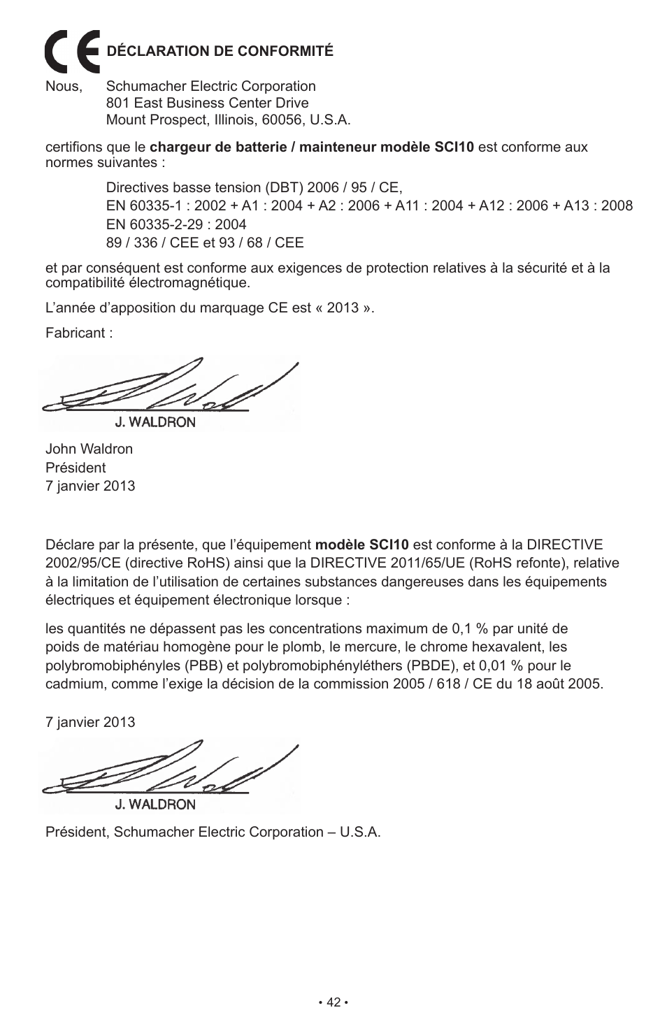 Schumacher SCI10 User Manual | Page 42 / 87