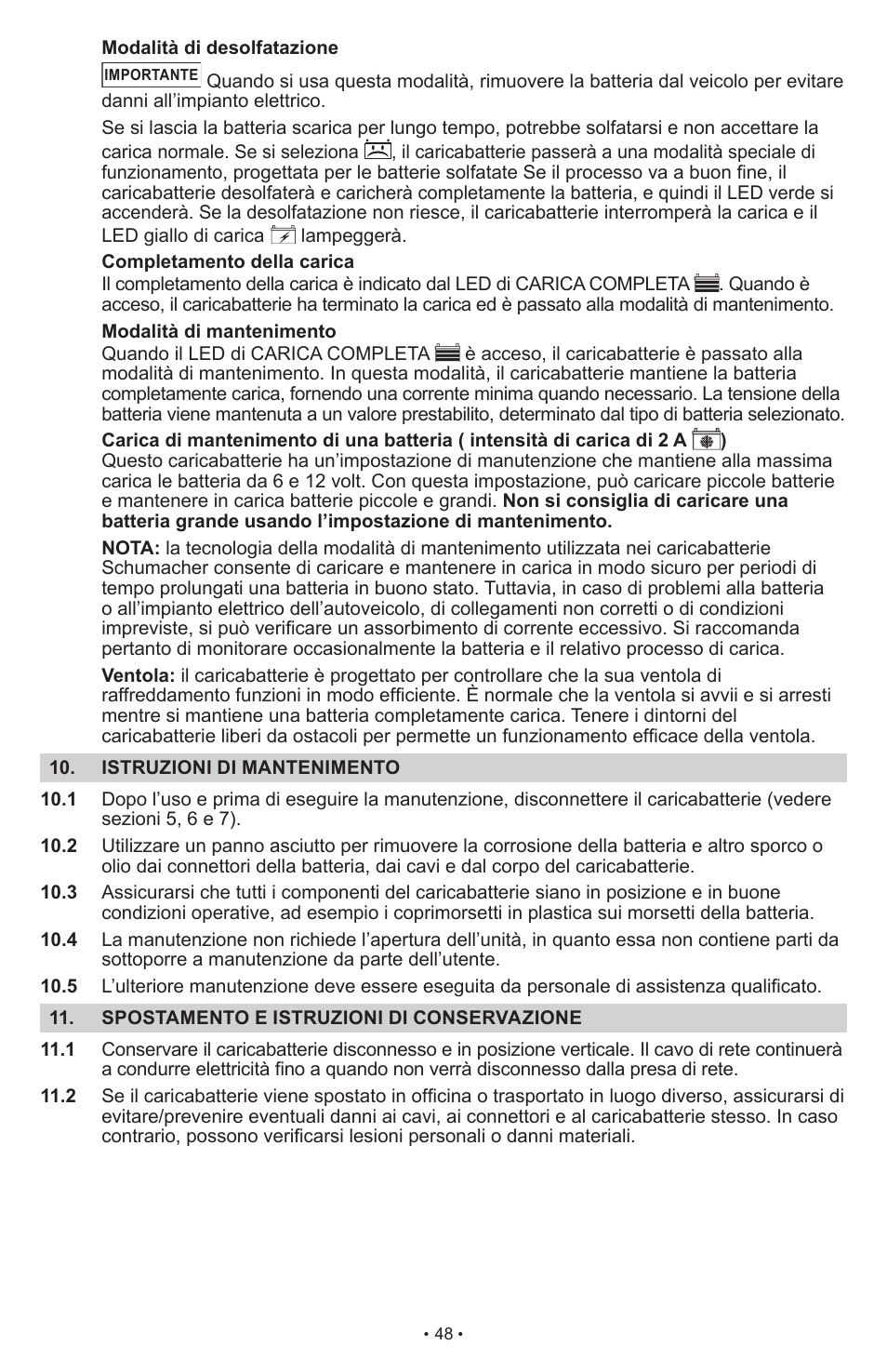 Schumacher SCI10 User Manual | Page 48 / 87
