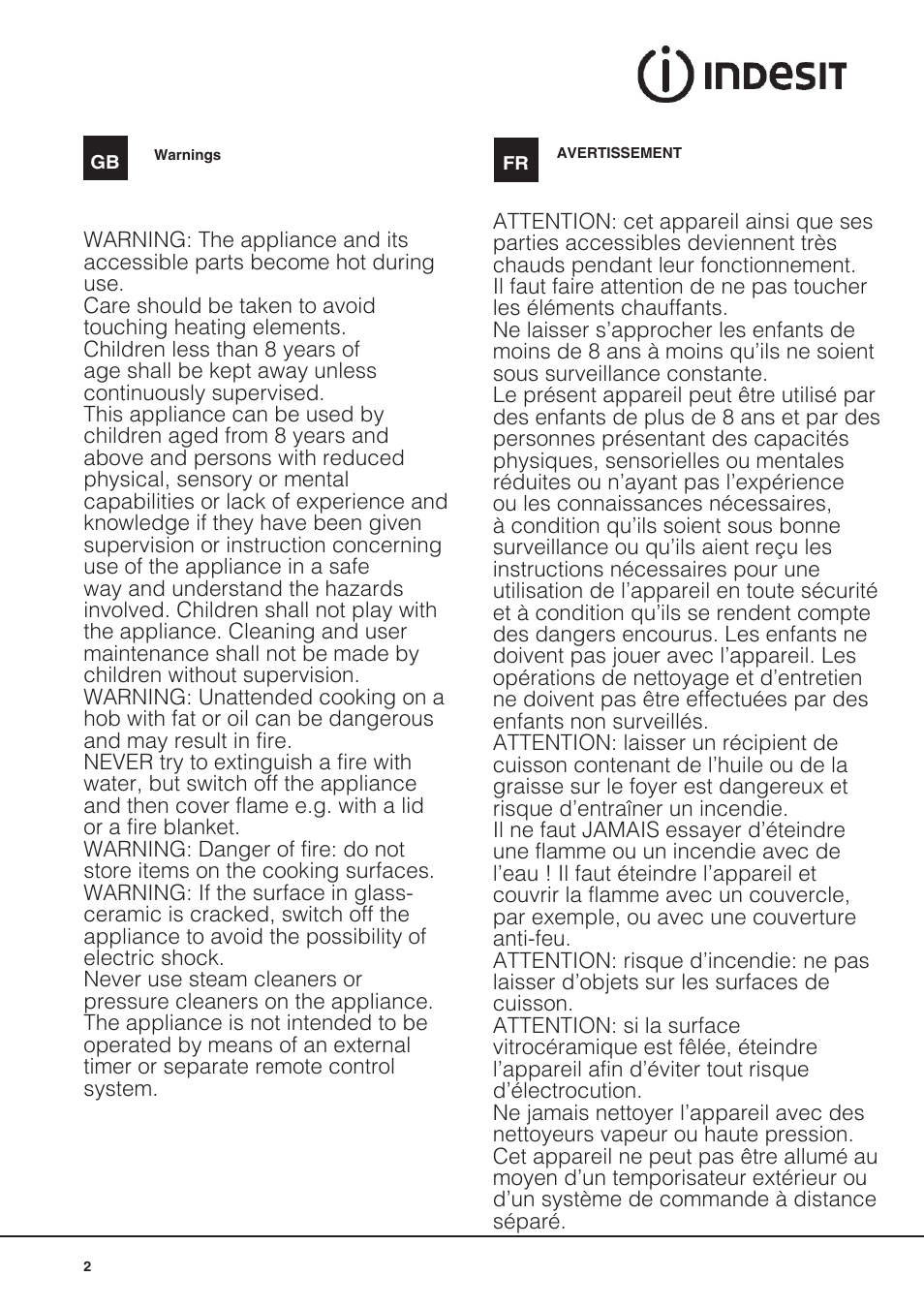 Indesit VRH 642 DO X User Manual | Page 2 / 56